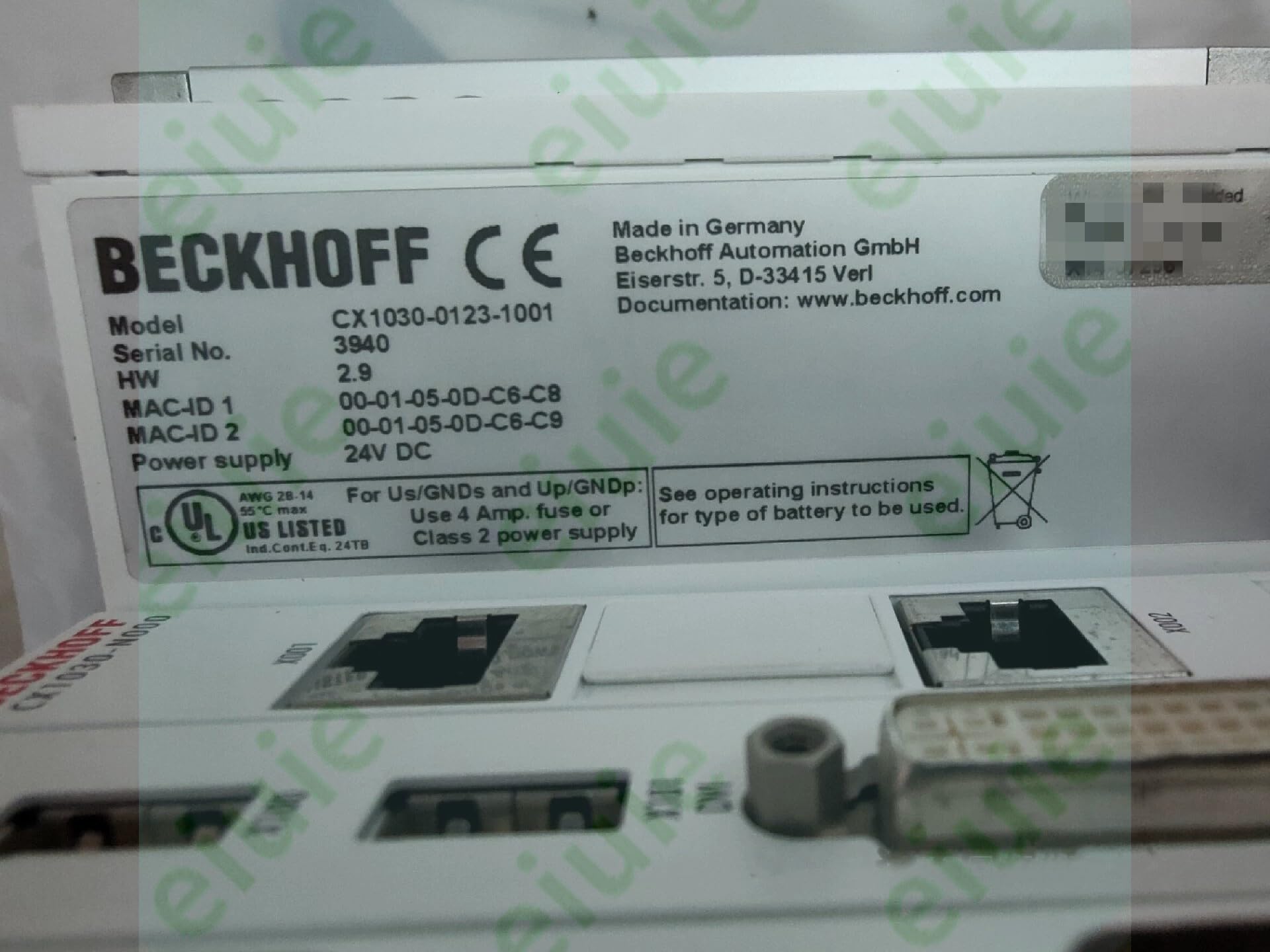 1 Pcs CX1030-0123-1001(Used) Quality Assurance