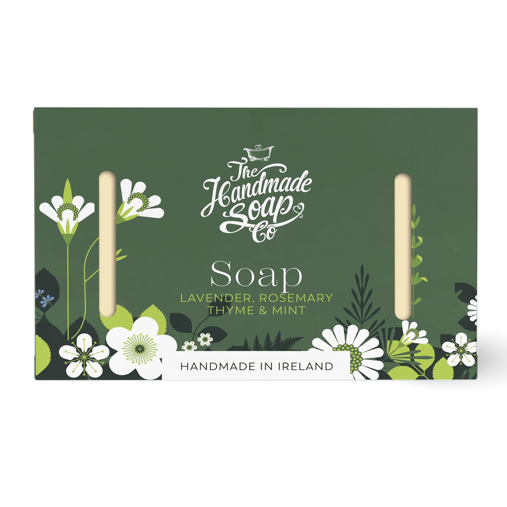 The Handmade Soap Company Soap Bar, Lavender, Rosemary, Thyme & Mint Handmade Bar of Soap, Natural, Organic, Cruelty Free & Vegan, 3.5 oz