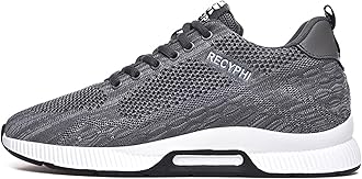 Recyphi Men's Invisible Height Increasing Elevator Shoes Lightweight Sport Shoes Height-Boosting Fashion Sneakers 2.4'' Taller