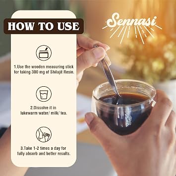 Sennasi Shilajit Pure Himalayan Organic Shilajit Resin - 600mg Maximum Potency Natural Organic Shilajit Resin with 85+ Trace Minerals & Fulvic Acid for Energy,Immune Support,30 Grams (1 Pack)