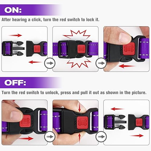 Miniatura 6 de Joytale Collar Martingale para perros, reflectante resistente para mayor seguridad, hebilla de liberación rápida, collares de nailon ajustables para