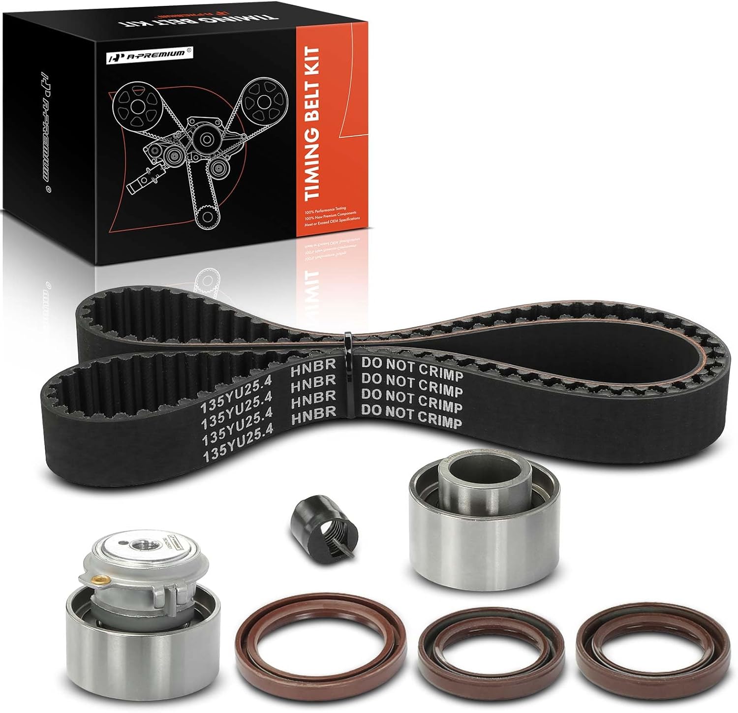 A-Premium Engine Timing Belt Kit Compatible with Ford Probe 1993-1997 & Mazda Protege 2001-2003, Protege5 2002-2003, 626 1993-2002, MX6 1993-1997 - 2.0L