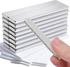 Aenienoe 16 Stück Neodym Magnete Extra Stark 60x10x3mm Klebemagnete Selbstklebend Rechteckige Magnet Groß für Magnettafel Küchenschrank Haushalt BüRo Craft