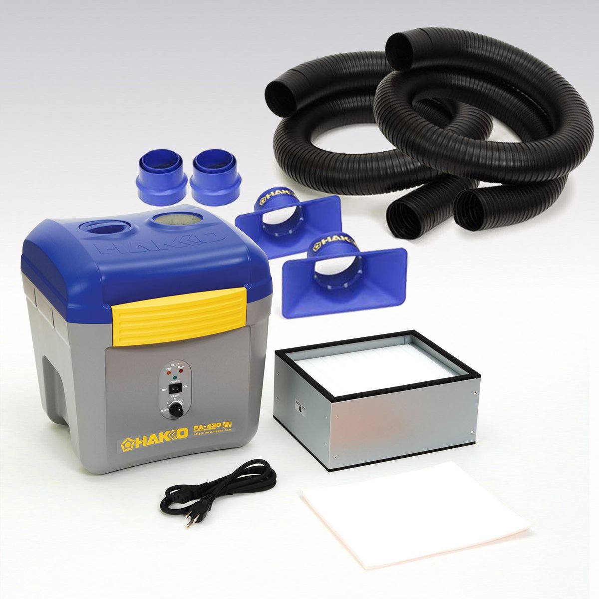 Hakko FA430 Fume Extractor with C1571 Exhaust Arm Kit Buy Online in