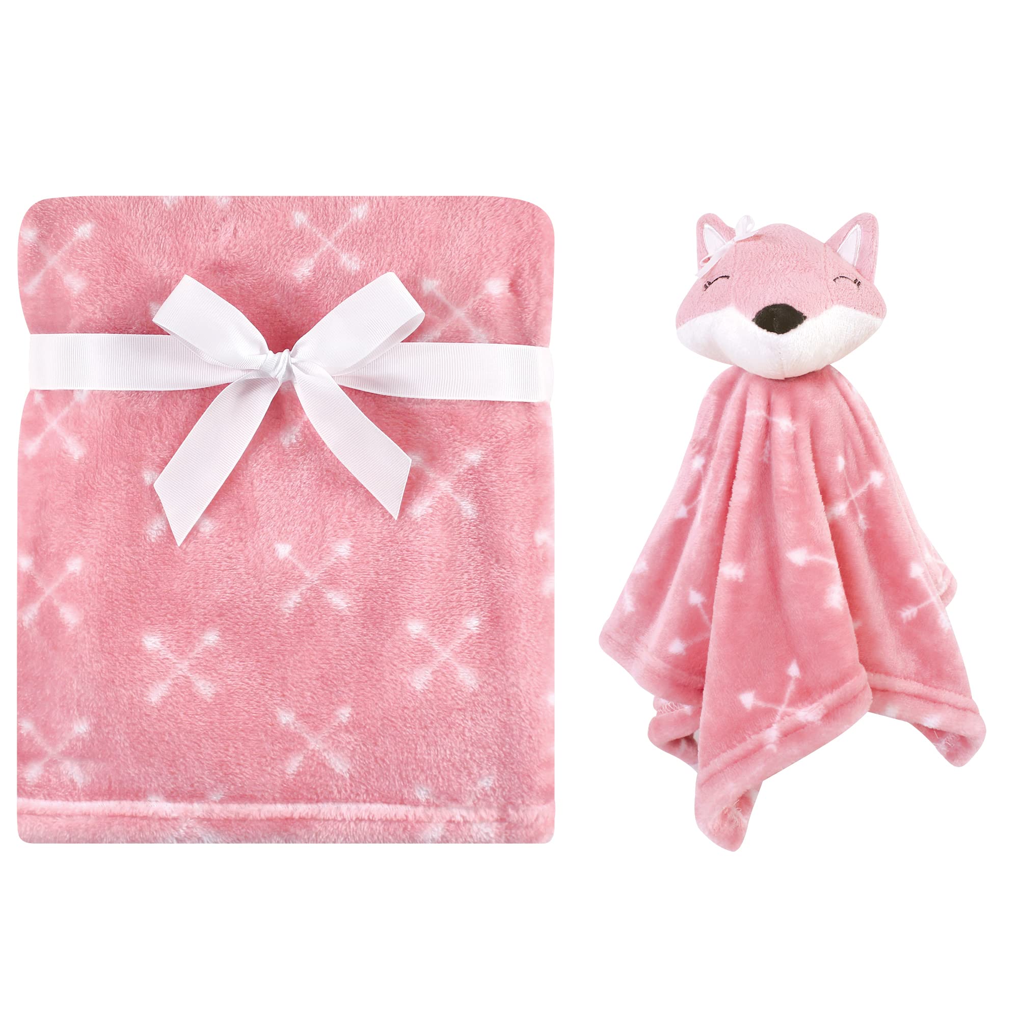 Hudson Baby Unisex Baby Plush Blanket with Security Blanket, Fox, One Size