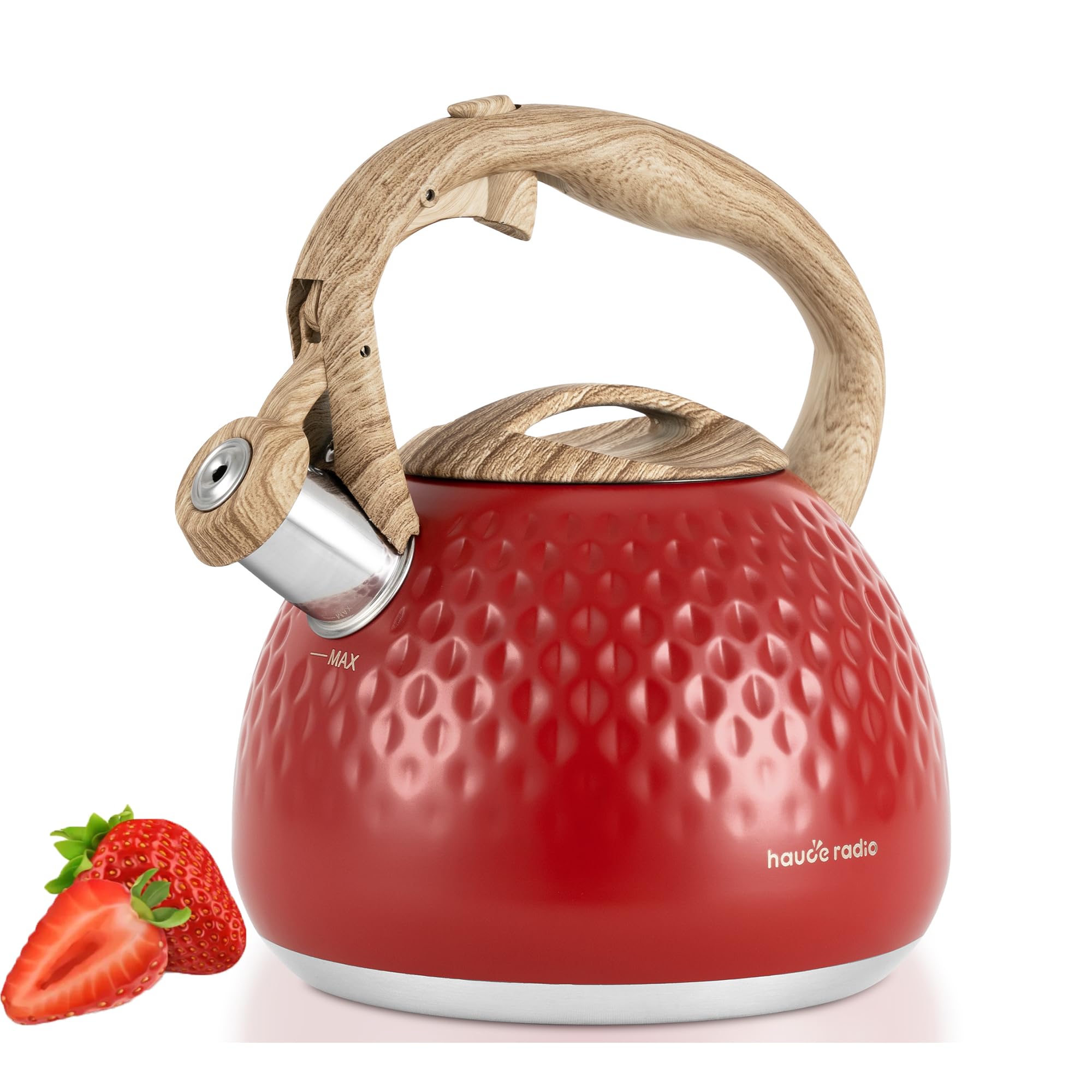 Tea Kettle,2.5 Quart Stovetop Tea Kettles Loud Whistle,Food Grade Stainless Steel Water kettles for Stove Top with Anti-hot Ergonomic Handle,Suitable for All Heat Sources