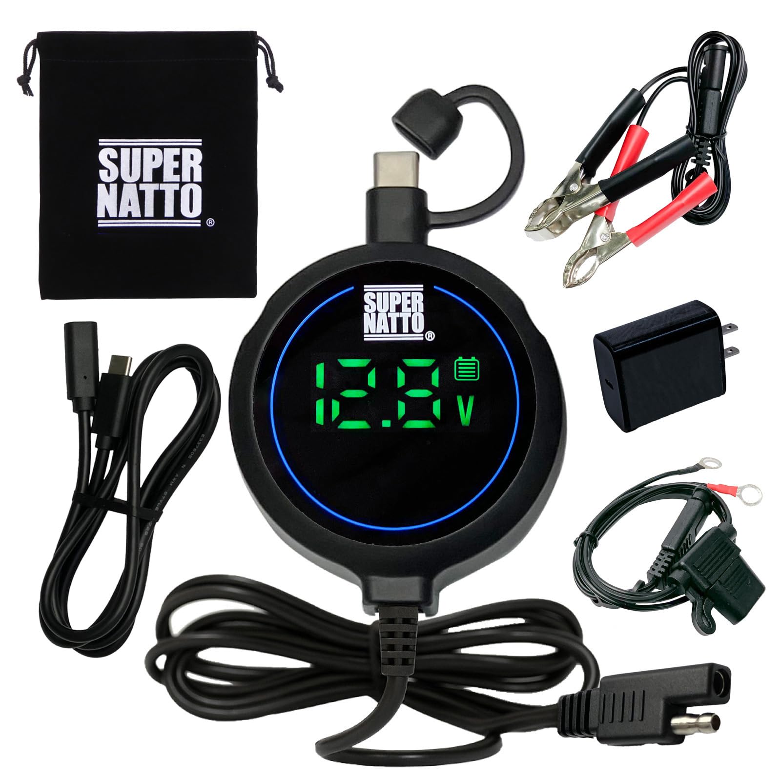 Amazon.co.jp: スーパーナット スマホ用のモバイルバッテリーでバイク