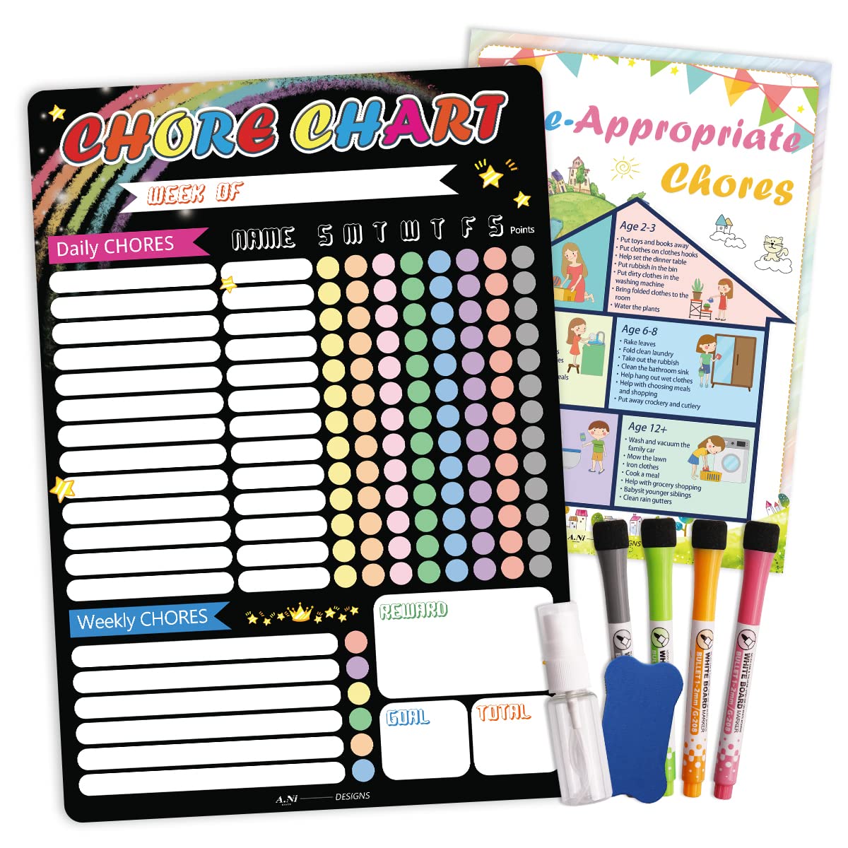 Buy Chore Chart for Multiple Kids,Good Behavior Chart for Kids at Home