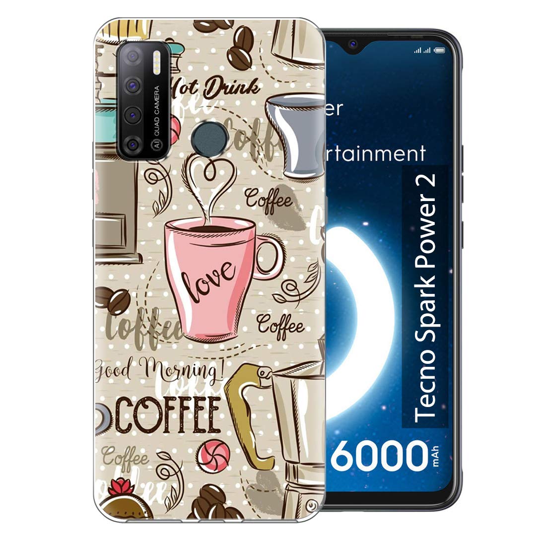 Fashionury Printed Soft Silicone Designer Pouch Mobile Back Cover for Tecno Spark Power 2 Case and Covers | for Boys & Girls -P035 (B08HJC1MXX) Amazon Price History, Amazon Price Tracker