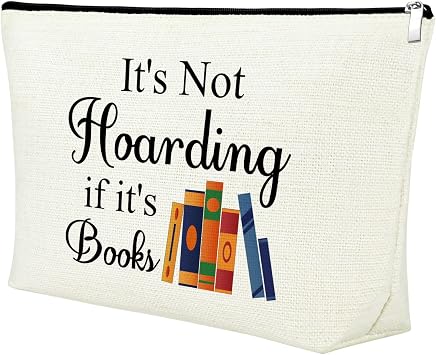 Mxrymvu Book Lover Gifts Book Themed Gifts Makeup Bag Reading Book Club Gift for Women Cosmetic Bag Birthday Gift for Reader Girl Book Worm Gift Bookish Gifts Librarian Gifts Travel Cosmetic Pouch