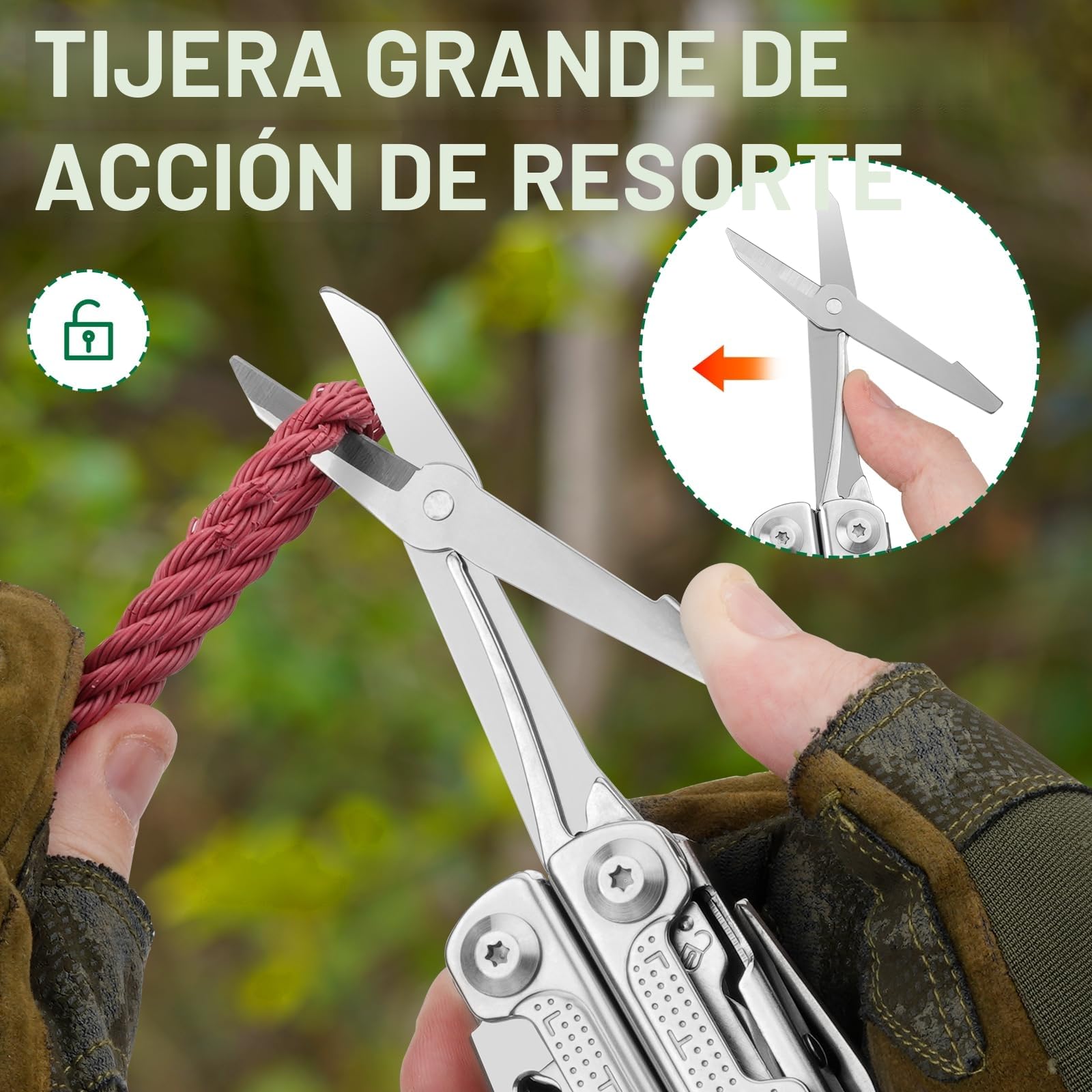 BIBURY Multiherramientas, alicates plegables con hoja de sierra mejorada y bisturí,regalo para hombres,Navaja Multiusos de Acero Inoxidable para la trabajo exterior, camping, reparación - Pro BI2049