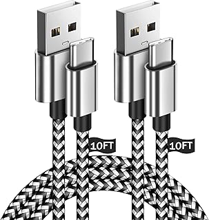 USB C Cable, Samsung Charging Cable, Type C Charging Cable, 2Pack 10Ft USB A to USB C Cable for Samsung, Fast Charger Cord Compatible for Samsung Galaxy S23 S22 S21 Plus A11 A20 A5, Note 10, Kindle