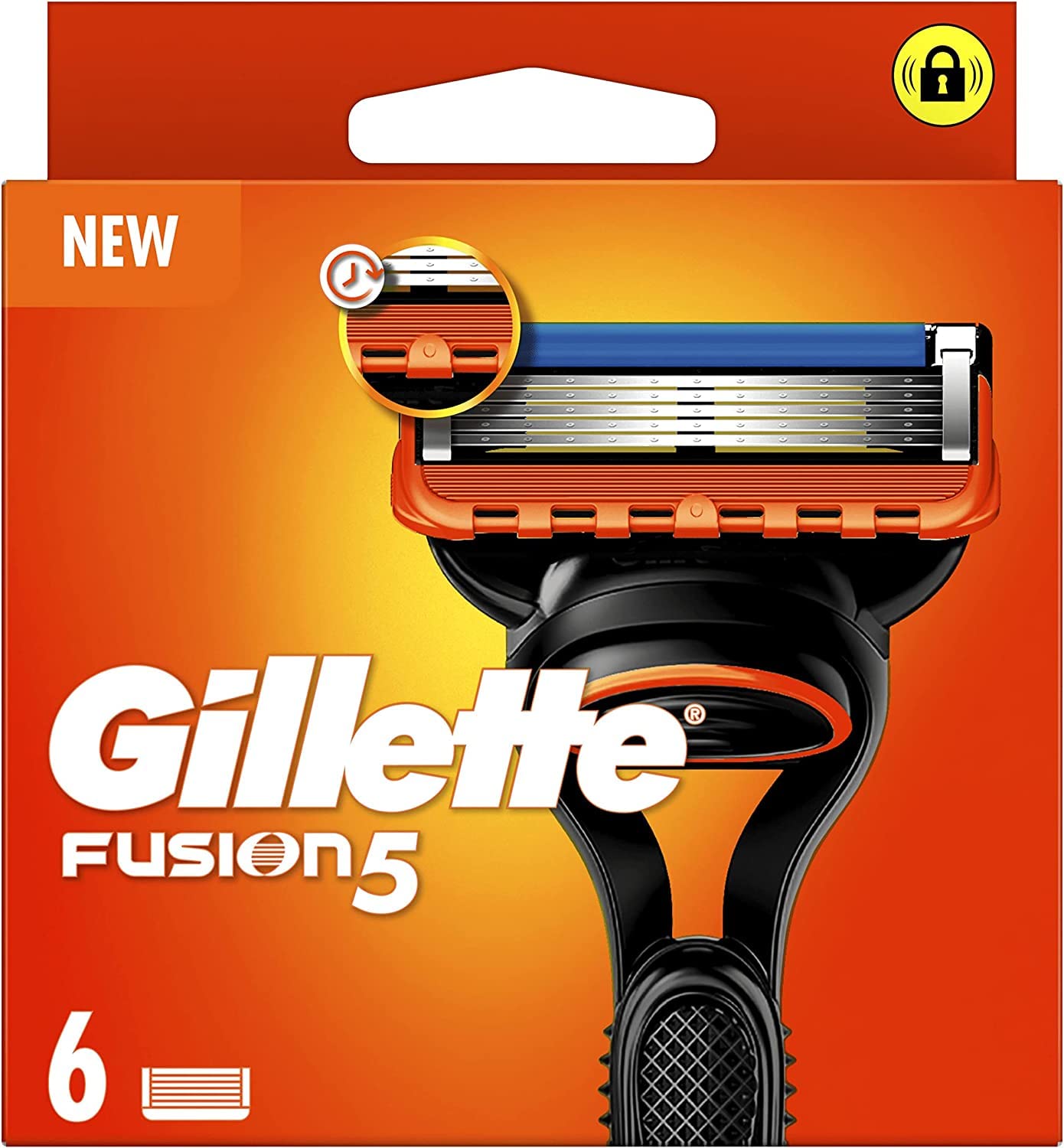 Gillette Fusion5 Recharges de Lames de Rasoir pour Homme, Pack de 12 Recharges de Lames, 6 + 6 Lames, Pour un Rasage Confortable et Précis