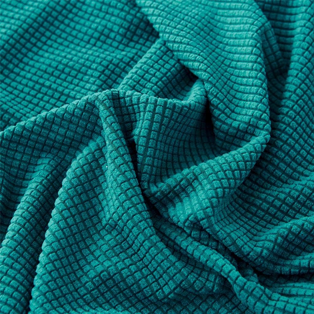 WOMACO Bed Headboard Slipcover Protector Stretch Solid Color Dustproof Cover for Bedroom Decor (Z Jacquard-Teal, Full (47"-55"))