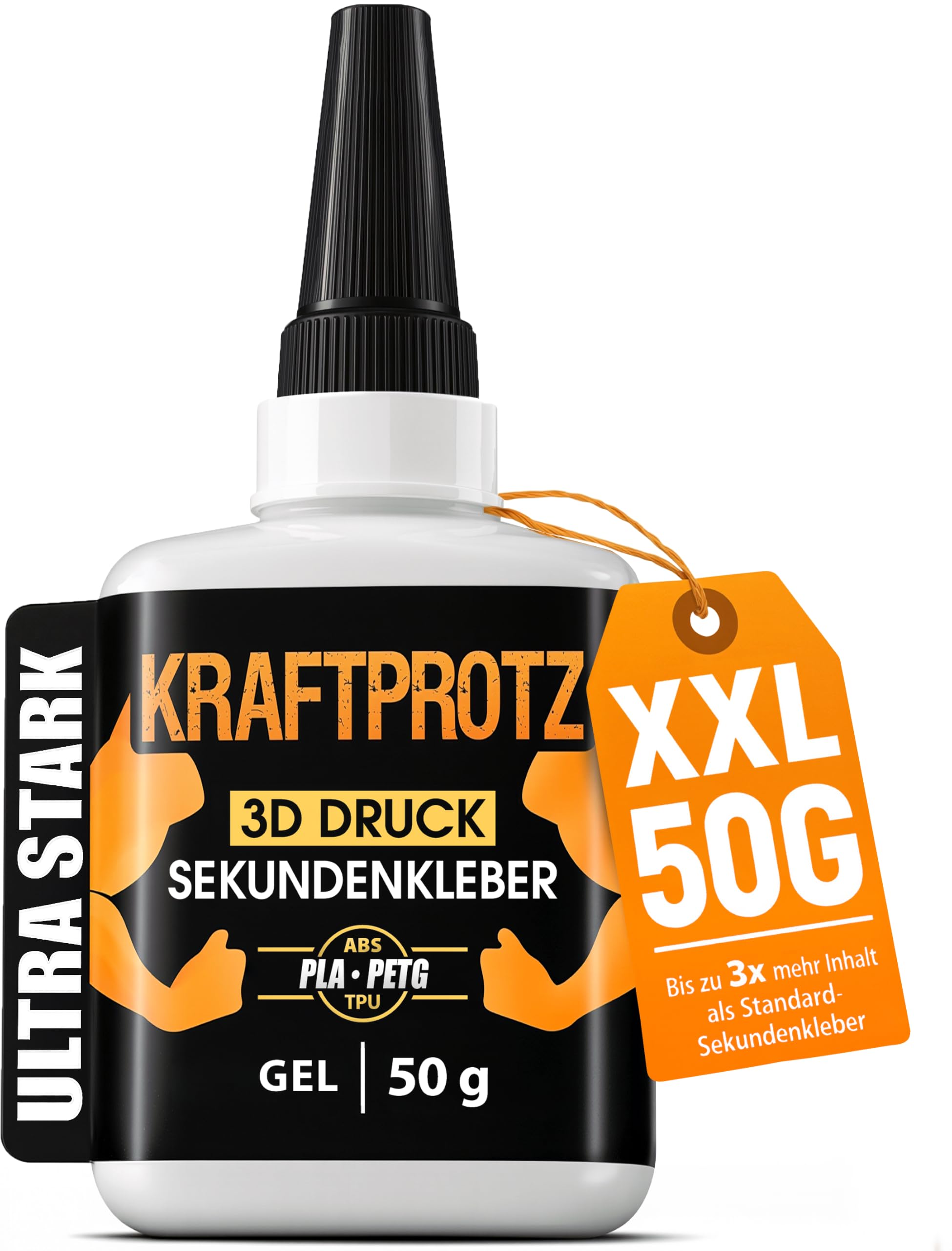 Sekundenkleber 3D Druck Gel 50 g - PLA Filament Kleber ABS PETG TPU ASA