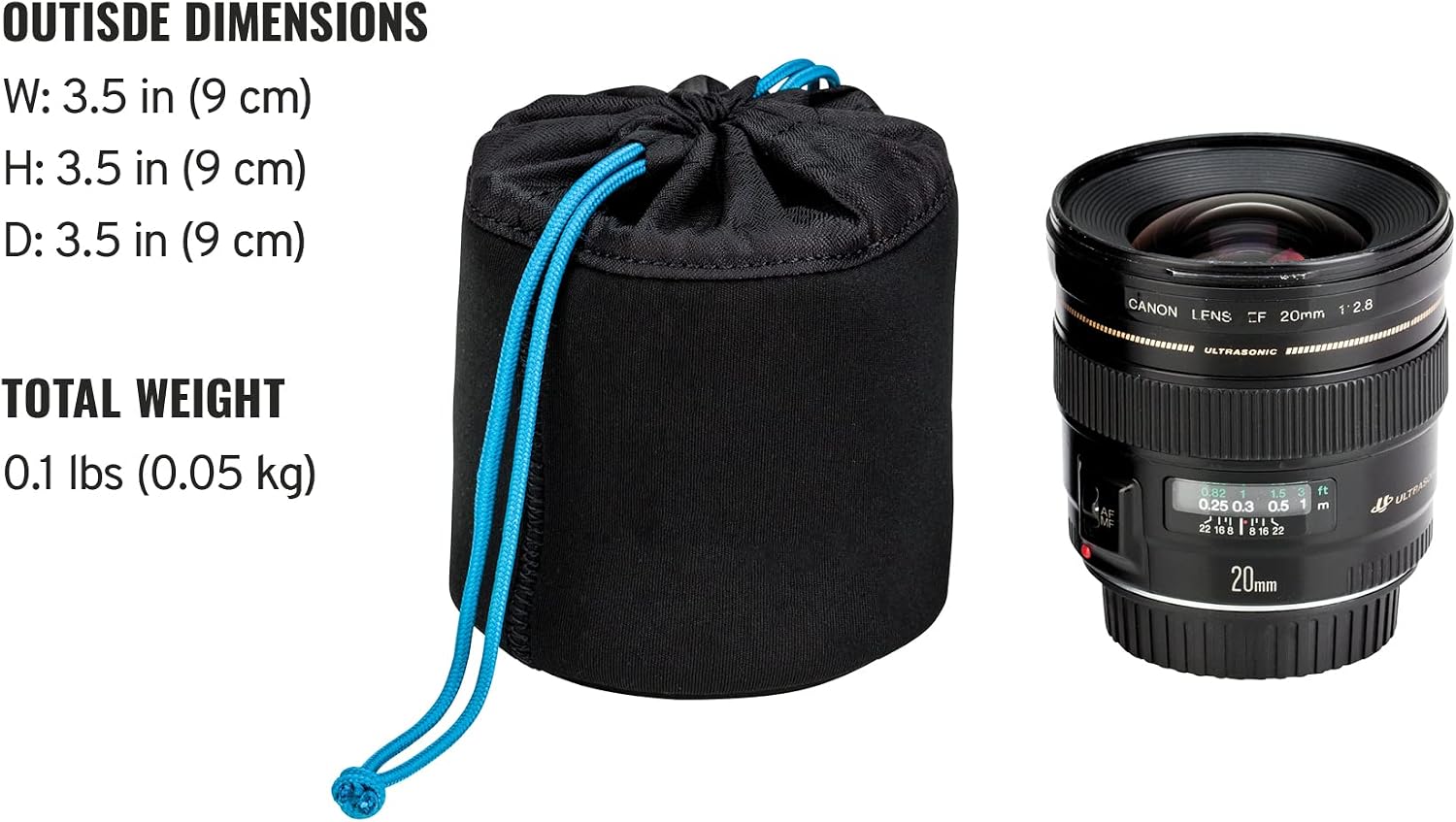 Tenba Tools Soft Lens Pouch 3.5x3.5 in. (9x9 cm) — Black (636-351)