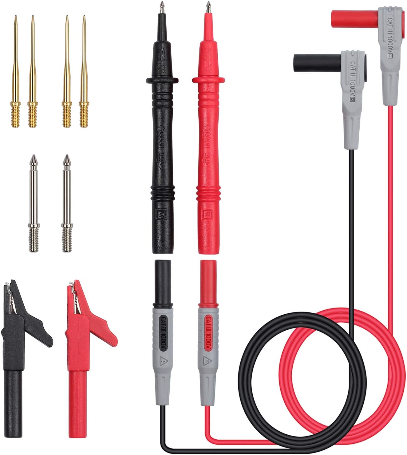 12 Pcs Electrical Multimeter Test Leads Kit, Digital Multimeter Leads