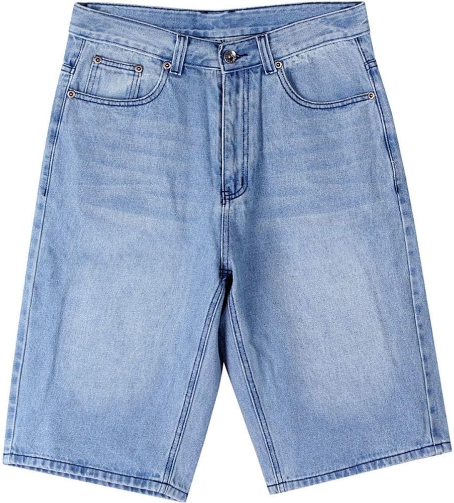 IDEALSANXUN Men’s 3/4 Denim Shorts Big&Tall Loose Fit Jeans Shorts