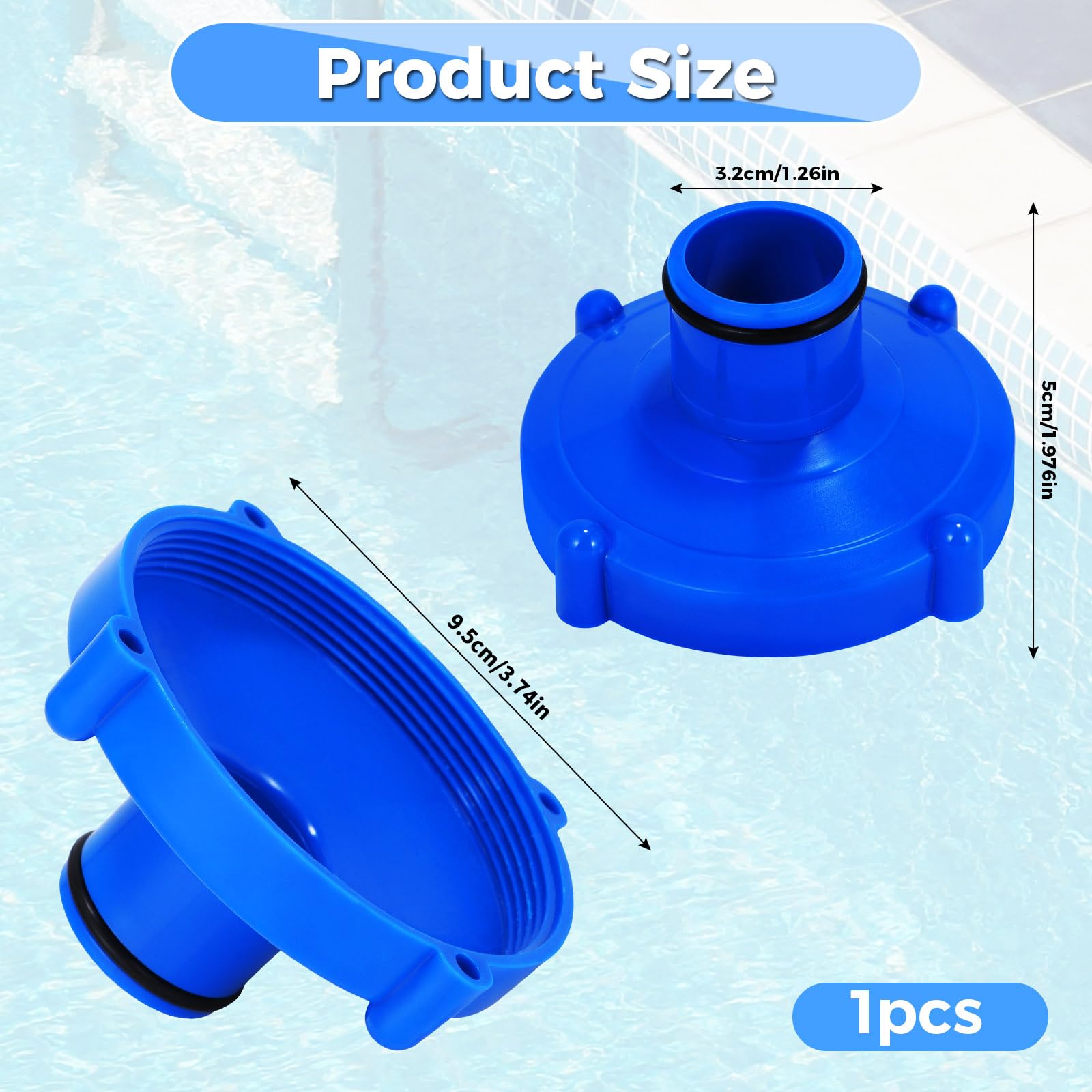 Adaptador para Aspiradora de Piscina, Piezas para Aspiradora De Piscina, Accesorios Piscina, Accesorios para Adaptador De Piscina, Accesorios para Filtros de Piscinas de Verano (Azul 1)