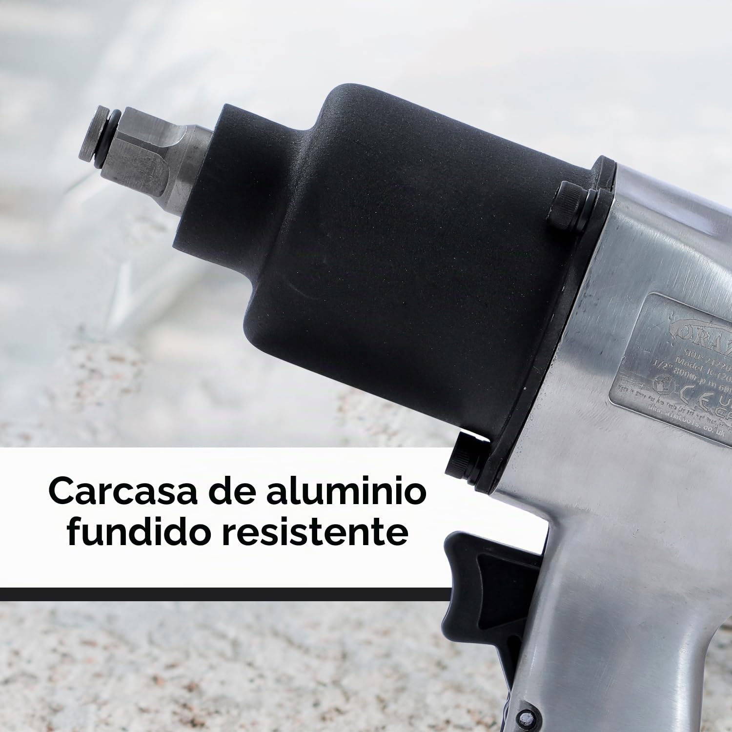 ORAZIO Llave de Impacto Neumática 1/2" 600 Nm Máximo Twin Martillo Pistola Impacto Aire para Garaje Coche Camión de Pernos Rueda Instalación Extracción (Budget)