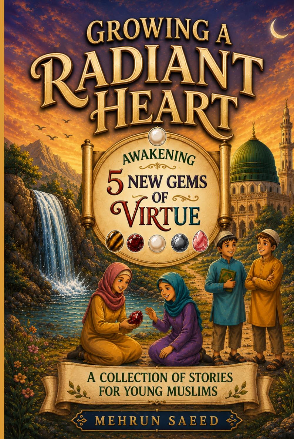 Growing a Radiant Heart: Islamic Character-Building Stories for Muslim Kids Ages 7–14 Featuring the 5 Gems of Virtue: Courage, Gratitude, Modesty, Justice, and Diligence (Journey of the Heart Series)