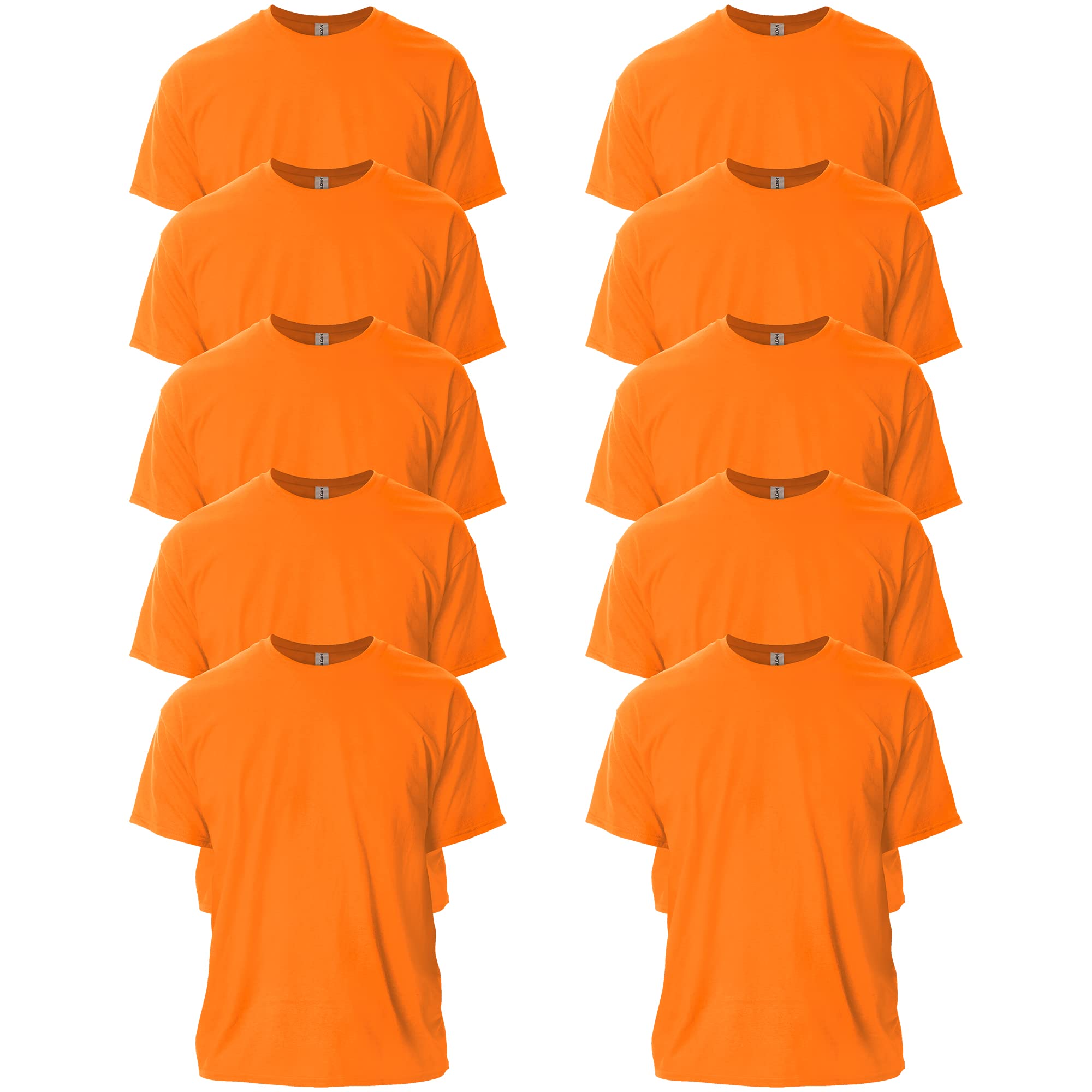 Gildan Men's, Ultra Cotton T-Shirt, Style G2000, Safety Orange, M