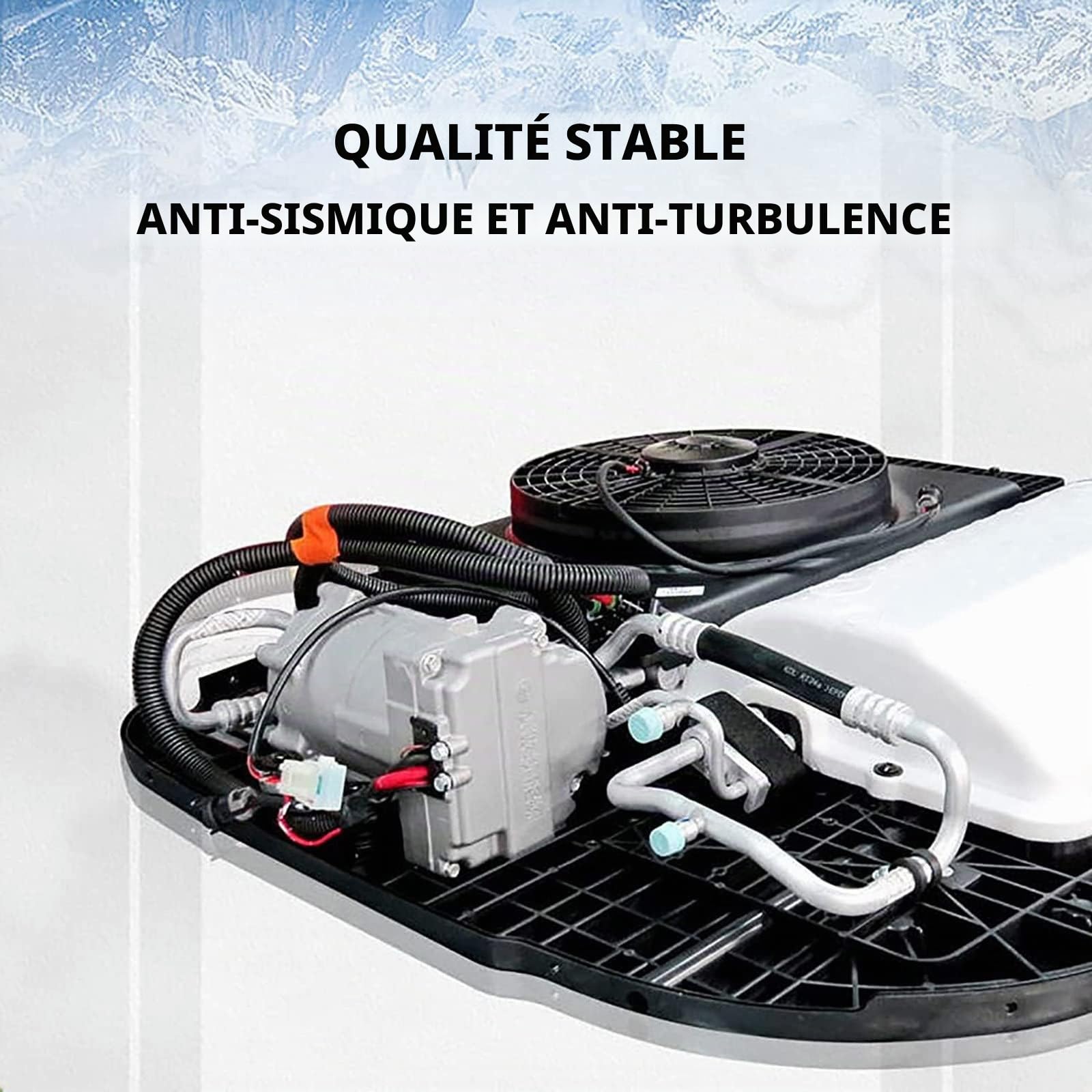 Climatiseur de toit de voiture 12 V pour camping-cars, camions, tracteurs - Climatiseur debout pour motos, VTT, pickups, pelleteuses, conditionnement de l'air CC