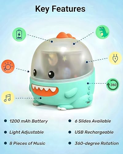 Miniatura 7 de Juguetes de dinosaurio para niños de 3 a 5 años, proyector de dinosaurios, juguetes para bebés de 6 a 12 meses, fiesta de cumpleaños de Navidad