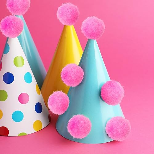 Miniatura 74 de Blulu - Pompones para manualidades y suministros de hobby, 500 unidades, 0.5 in Rojo