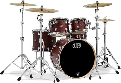 Drum Workshop Performance Series 4 Piece Drum Shell Pack Finish Ply Tobacco Stain