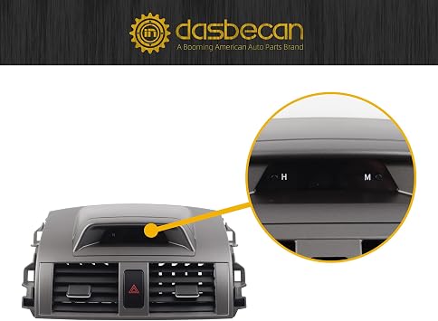 Dasbecan Center Dash A/C Outlet Air Vent Panel Dasboard with Clock Compatible with Toyota Corolla 2009-2013, AC Vent Trim Bezel Frame Cover, Replaces# 55670-02340 5567002340