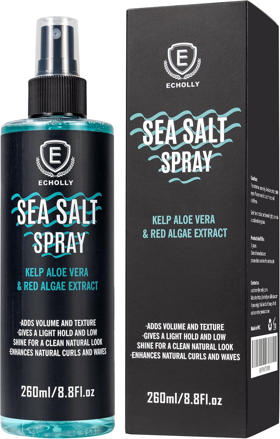Sea Salt Spray for Men Women-Volumizing Textuirzing With Kelp Aloe Vera Red Algae Extract-Matte Finish Lightweight for Natural