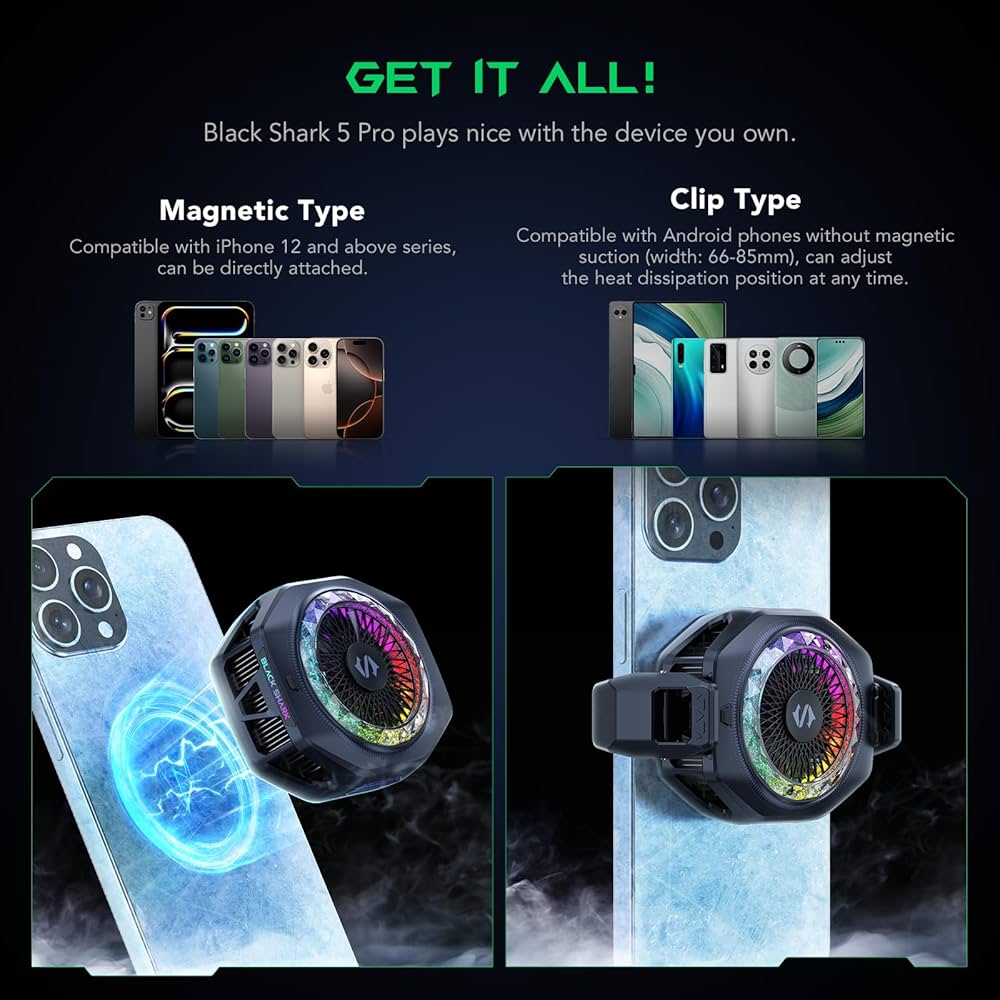 Amazon.com: Black Shark Magnetic Phone Cooler 5 Pro - 18 Amazon.com: Black Shark Magnetic Phone Cooler 5 Pro - 18