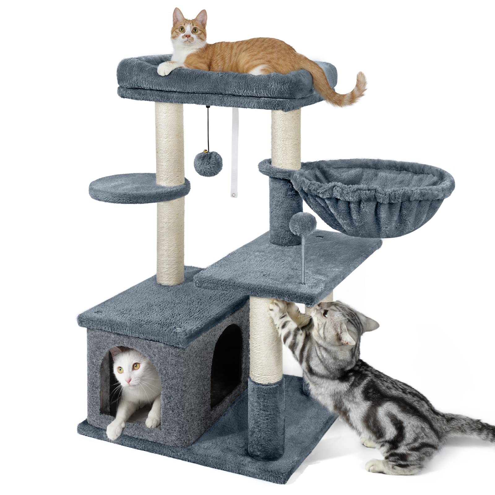 rabbitgoo Cat Tree for Indoor Cats, 33" Cat Tower Condo with Scratching