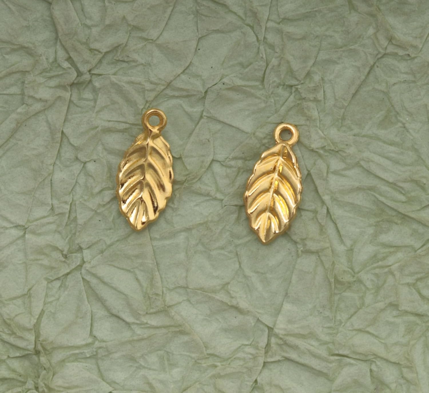 50 Pcs Leaves Charms for Jewelry Making 1.5 X 0.7 cm Small Cute Pendants for DIY Crafting Project Necklace Bracelet Earring Christmas Hanging Decoration Supplies - Image 4