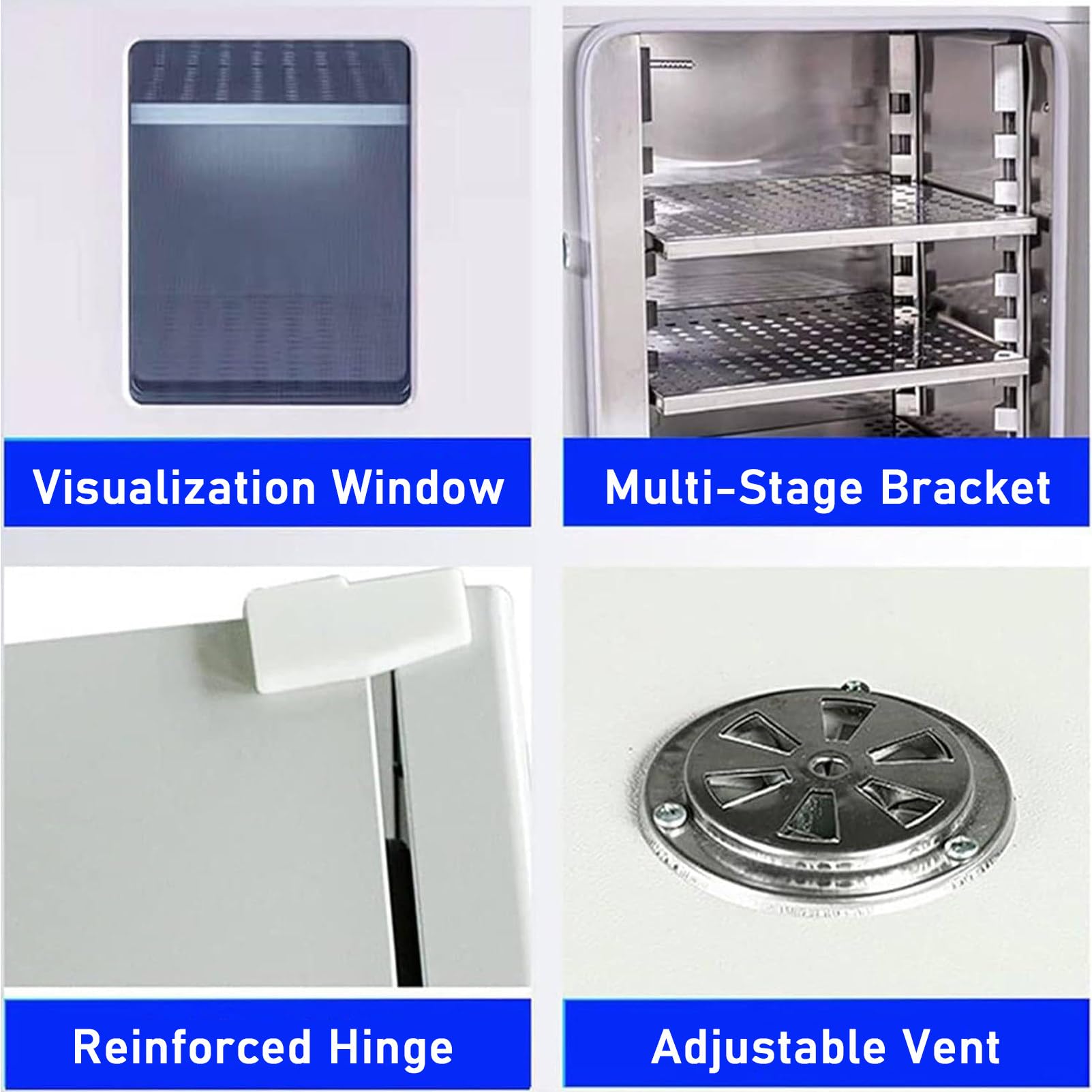 RayGenius éTuve De Laboratoire éTuve De SéChage en Acier Inoxydable Galvanisé éTuve De SéChage à Air Pulsé par Convection, 600w éTuve De Laboratoire à Air Pulsé (5-300℃) 101-00s,101-0S