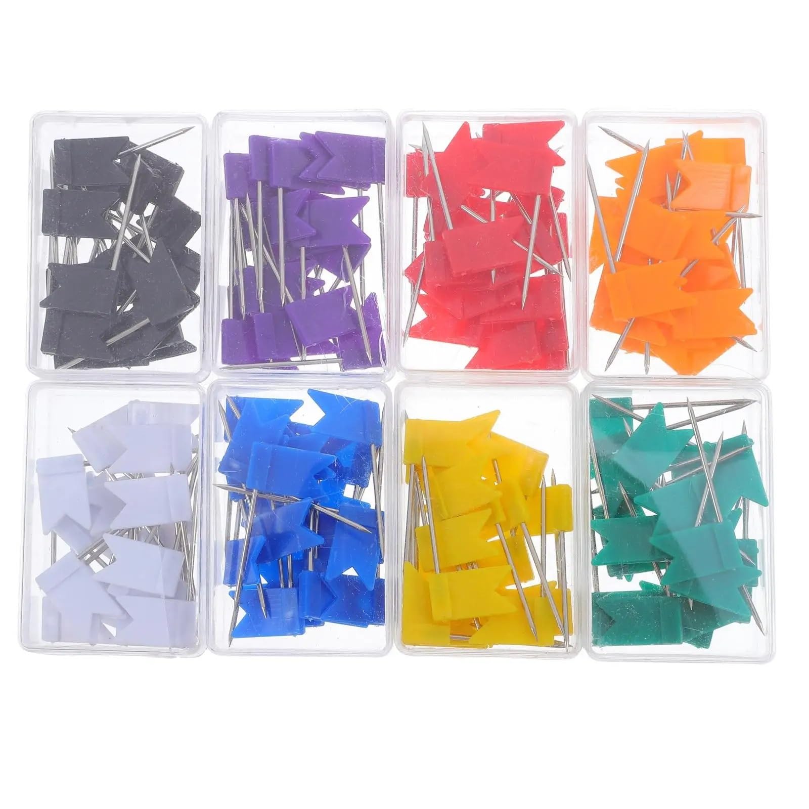160 Pcs Map Markers Push Pins Flags Thumb Tacks Corkboard Colorful Office Study Travel Supplies Soft Wall Friendly Reusable for Bulletin Board Cork Board Map