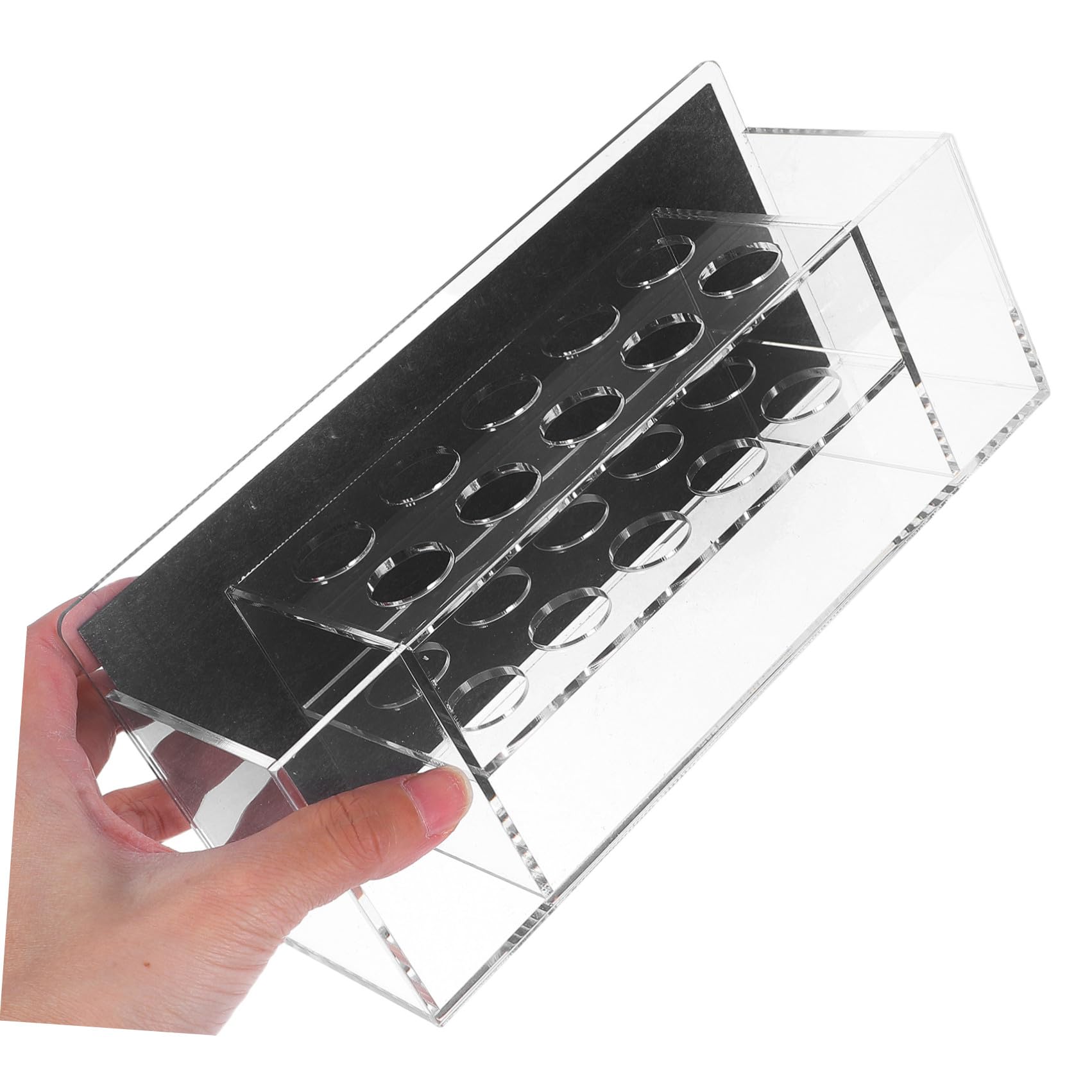 Artibetter 2 Pezzi Supporto Magnetico in Acrilico per Pennarelli da Tavolo | Trasparente, Design a Strati Base Ampia, per Penne e Forniture D'ufficio in Aula o Laboratorio Creativo