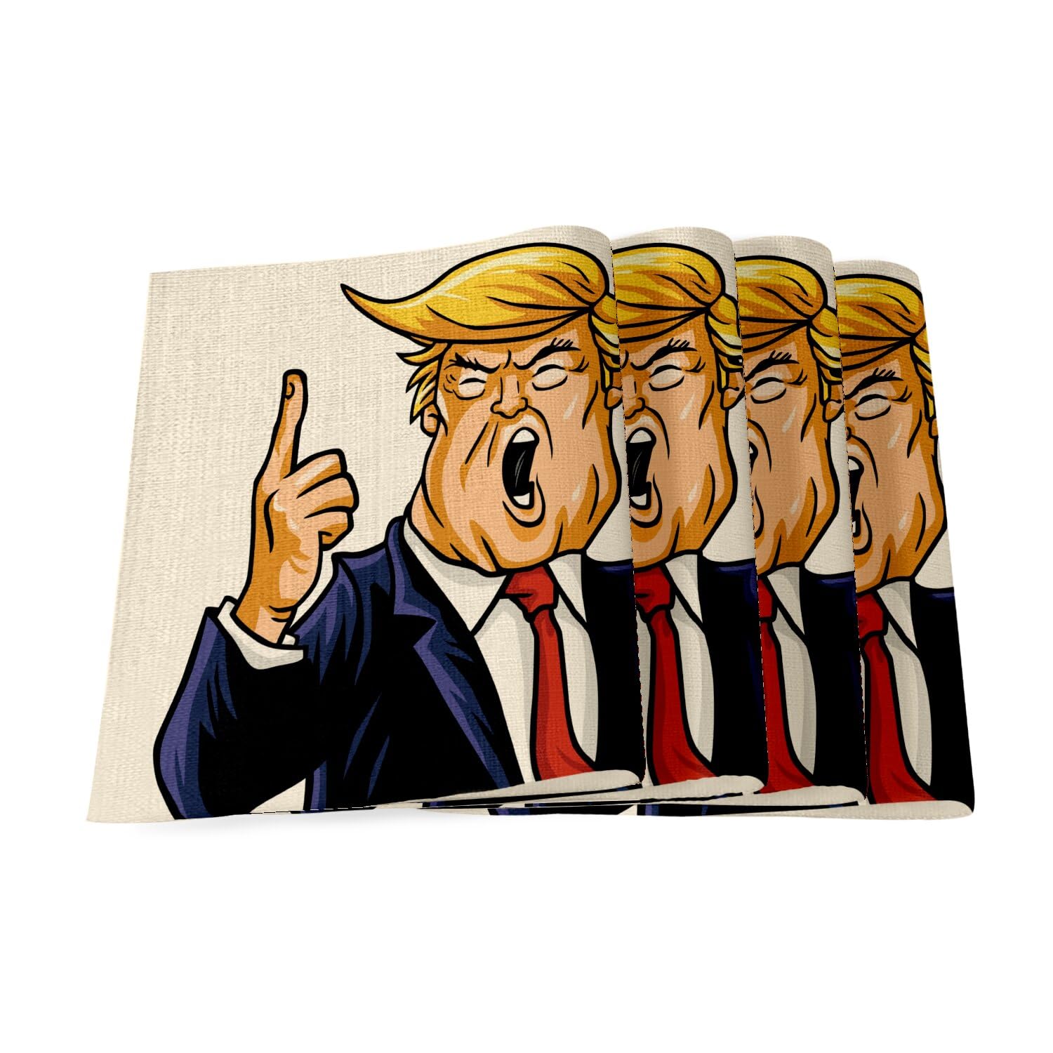 Sets de table humour Donald Trump président USA grand format 40x28.5cm en lin imprimé
