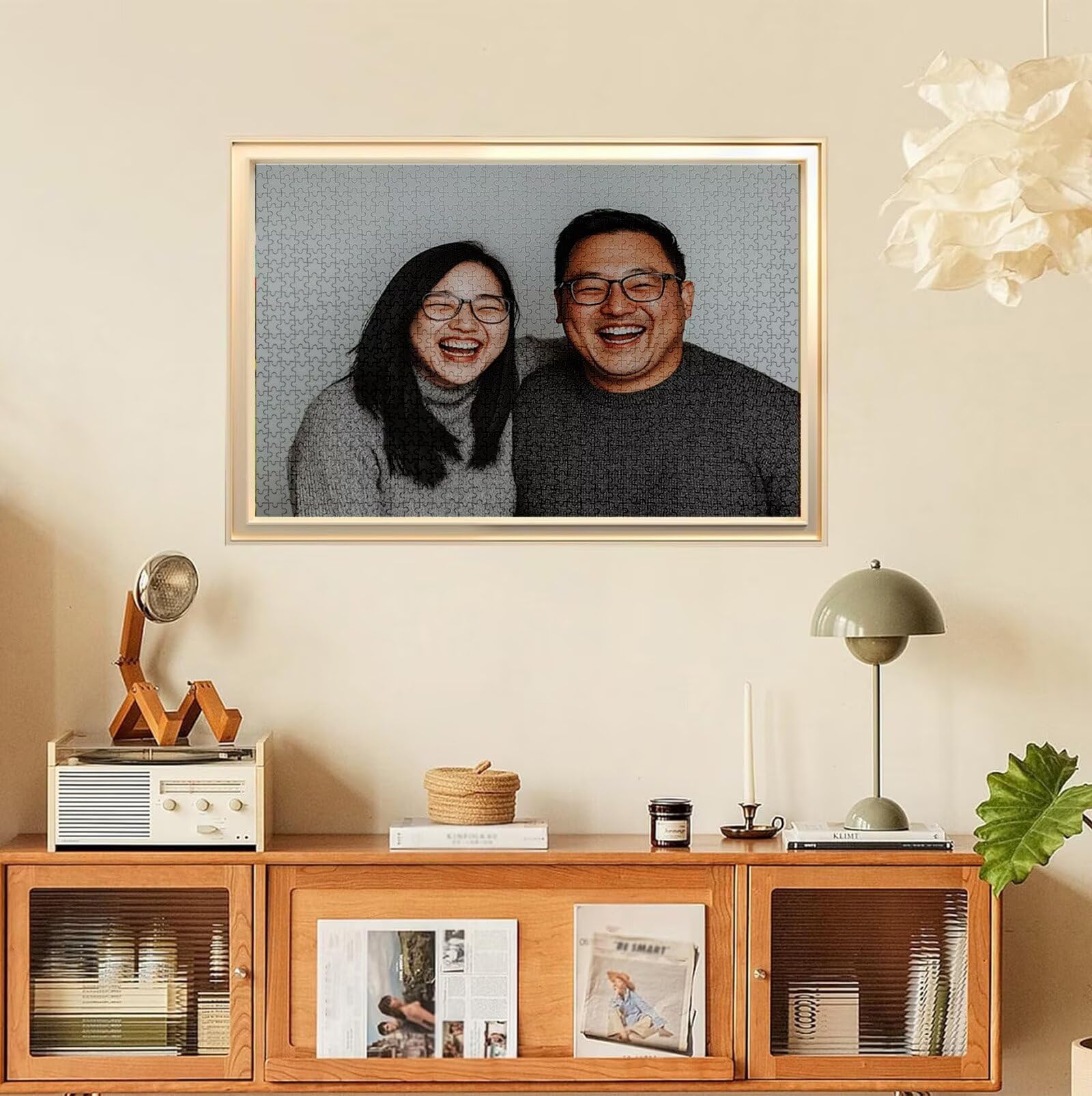 Puzzle Personalizado con Foto, Personalizada Rompecabezas Personalizado Diseña tu Logo Foto o Texto, Personalizado Navidad Halloween San Valentín Parejas Niños Familia Amigos h-4317