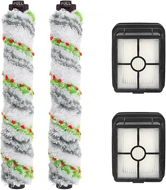 JORAIR Replacement Parts For Bissell CrossWave - 3 Brush Rolls + 3 HEPA Filters + Cleaning Brush, Compatible With Multiple Models