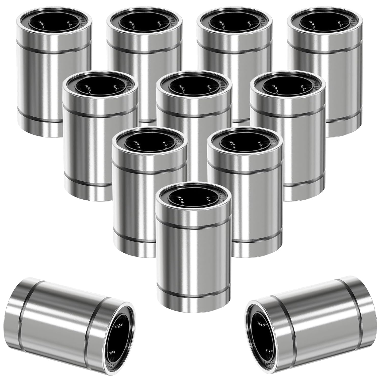 LM8UU Linear Motion Ball Bearing 8mm ID 15mm OD 24mm Length Pack of 12 Chrome Steel Bushing Bearings for 3D Printers CNC Machines Linear Rails Shaft Rod Motion Guide Systems-picture-13