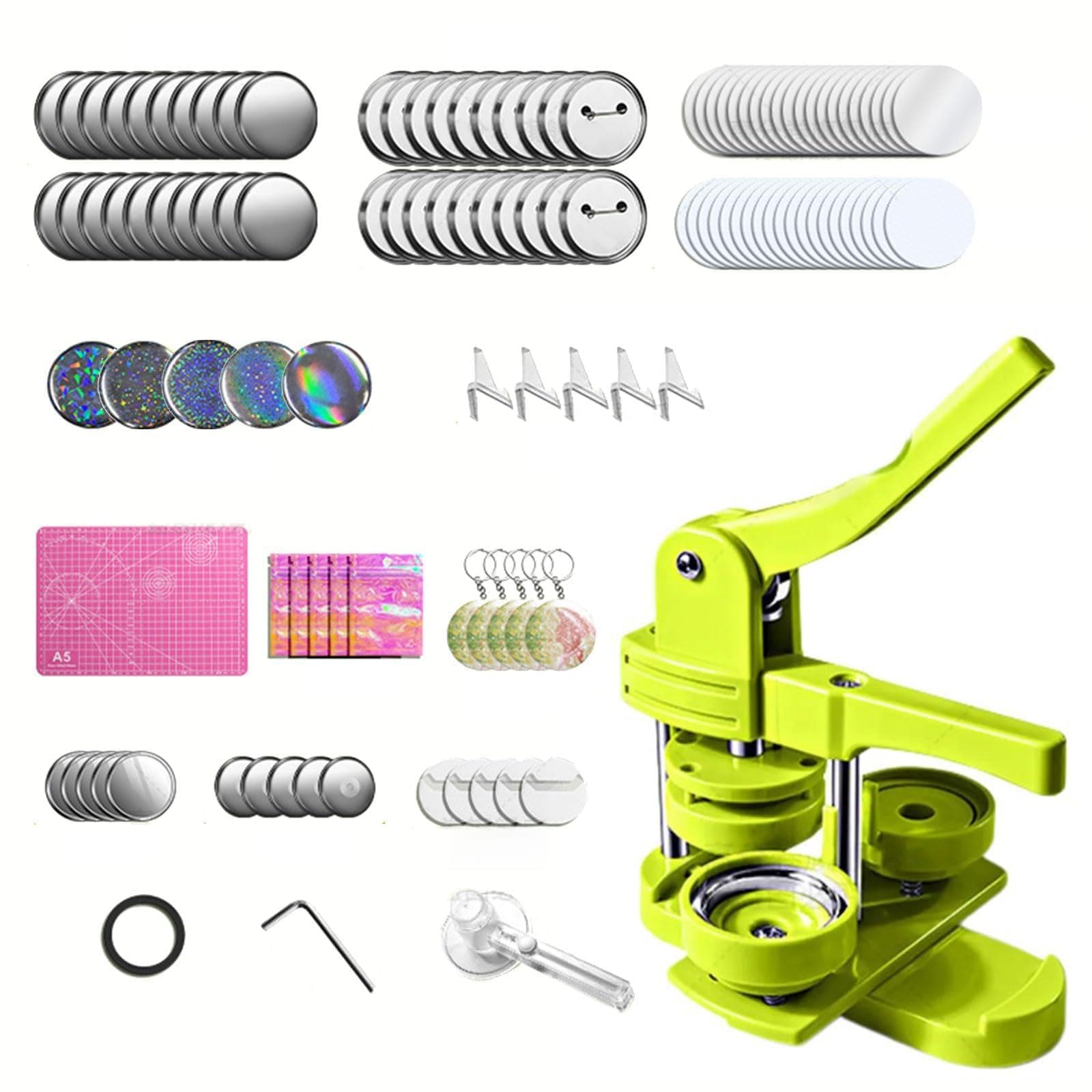XAGMODSHN Realizzazione Bottoni fantasiosi con componenti, Green F