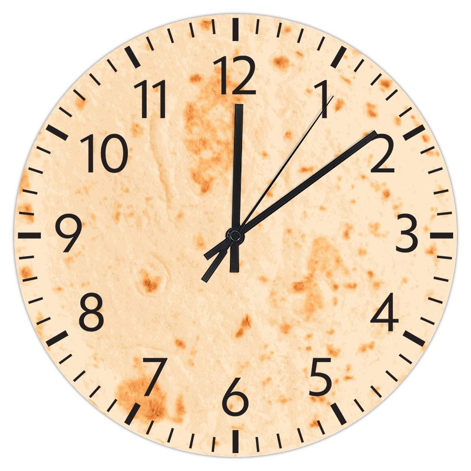 Horloge murale burrito unique à offrir comme cadeau de pendaison de crémaillère original