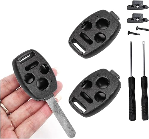 Augeny 2 fundas de repuesto para llavero, no requiere corte, para entrada remota sin llave para Accord 2003-2012Civic EX 2006-2013Piloto