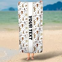 Vista 39 de Personalized Beach, Pool, Bath Towel for Kids - Robots, Custom Name/Text, Quick-Dry/Absorbent for Summer/Vacation/Children's Bathroom, Customized