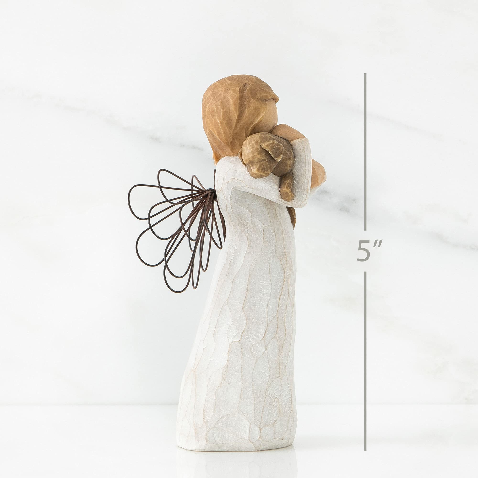 Willow Tree Figurina Angelo Dell'Amicizia, Resina, Design Di Susan Lordi, 13 Cm, Beige (Natur)