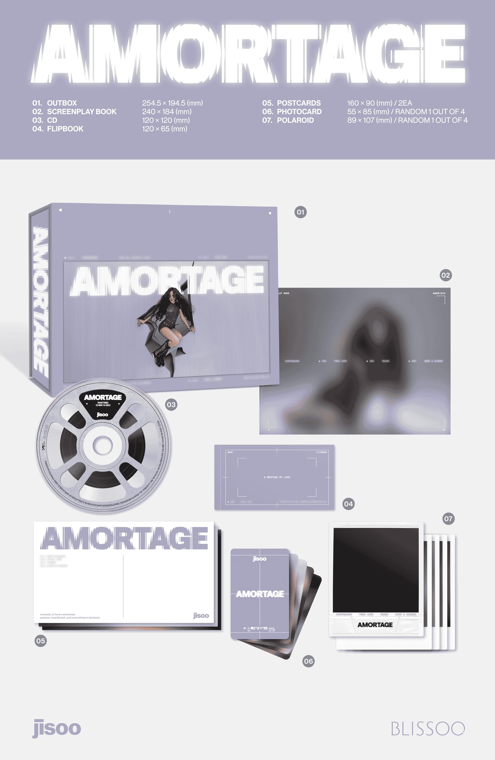 Amazon.com: AMORTAGE JISOO (BLACKPINK) Album [PURPLE Ver (DELUXE