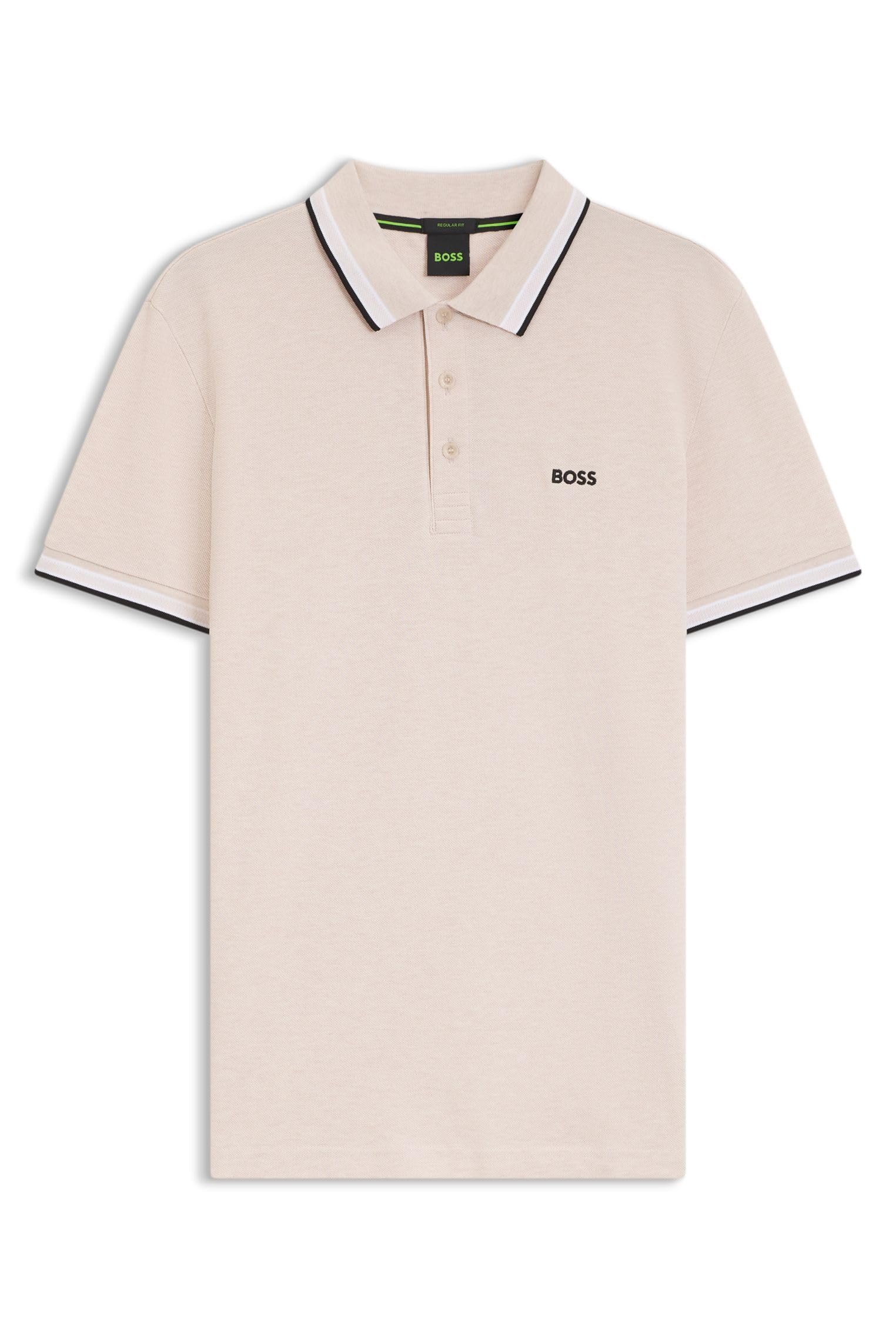 BOSS Mens Paddy Contrast-Logo Paddy Polo Shirt in Cotton piqué
