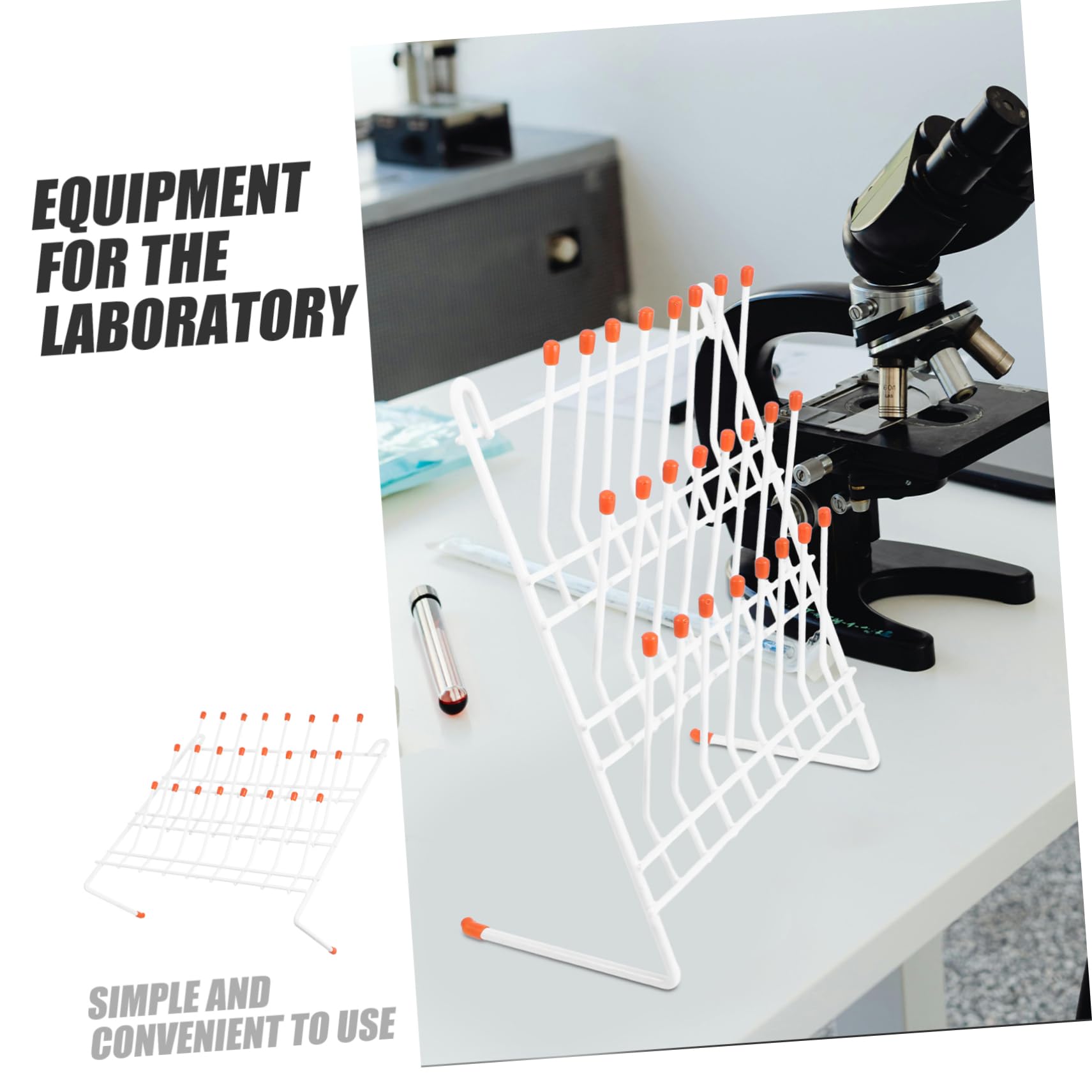 Hohopeti Soporte Para Tubos De Rejilla De Drenaje De Laboratorio Estante De Secado Resistente y Portátil Para Laboratorios Científicos